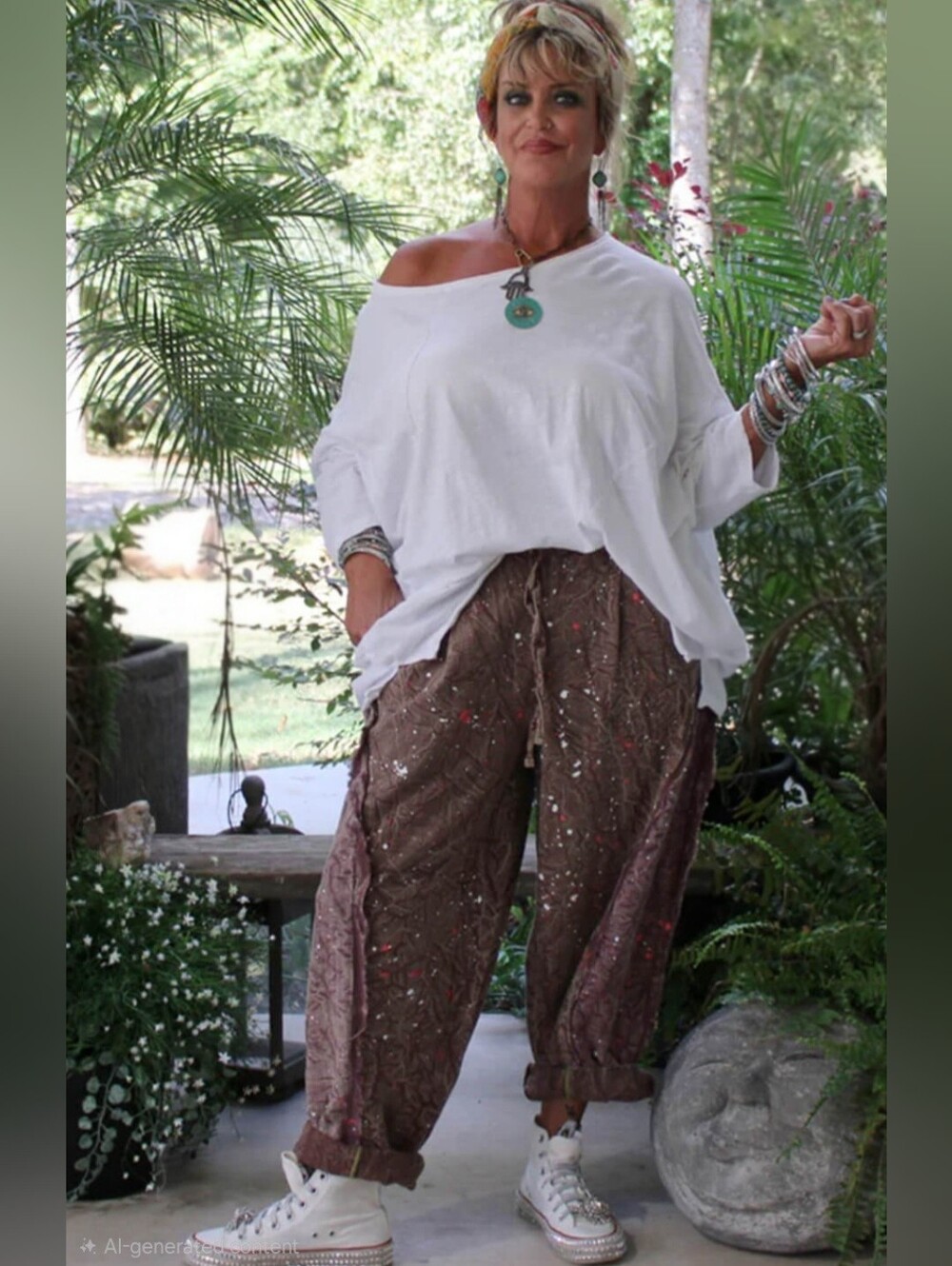 #1754 Jaded Gypsy Taking Sides Pants - Sunset